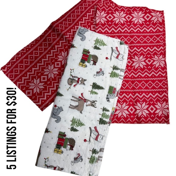 Hudson Baby Christmas Burp Cloths/Mini Receiving Blankets - Picture 5 of 6
